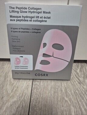 COSRX Peptide Collagen Lifting Glow Hydrogel Mask 3-Pack | Korean Skincare | New